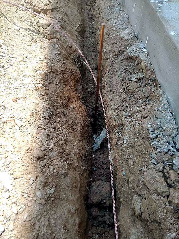 Malha de aterramento em vala